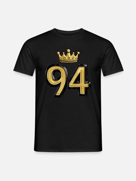 94 Zahl Krone - Männer T-Shirt - Schwarz