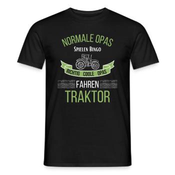 Opa Traktor Landwirtschaft Trekker Trekkerfahrer - Männer T-Shirt - Schwarz - Vorne - AI Model Male 178 light (178cm)