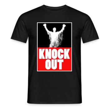 Boxe Boxer Knock Out Arts Martiaux Cadeau - T-shirt homme - noir - Devant - AI Model Male 178 light (178cm)