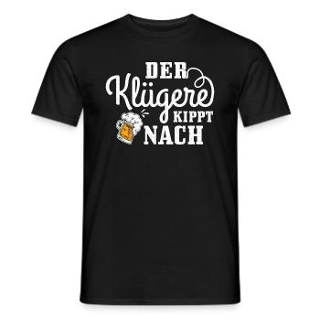 Der klügere kippt nach Bier Biertrinker Spruch - Männer T-Shirt - Schwarz - Vorne - AI Model Male 178 light (178cm)