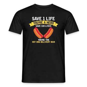 Hot Dog Maker Grill BBQ Hot Dog Grill Master - T-shirt homme - noir - Devant - AI Model Male 178 light (178cm)