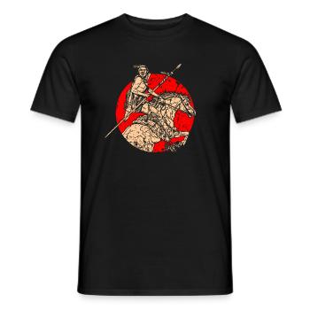 Native American Native American horse - Men's T-Shirt - black - Front - AI Model Male 178 light (178cm)