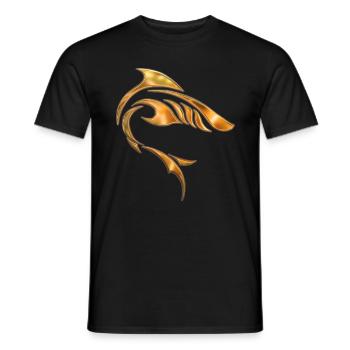 Tribal Shark - T-shirt homme - noir - Devant - AI Model Male 178 light (178cm)