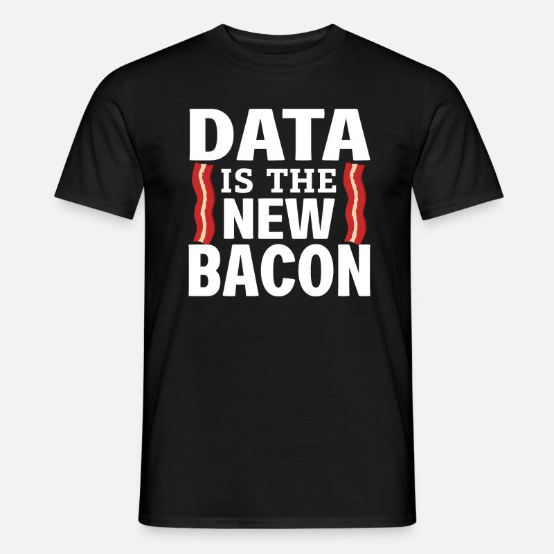 Daten Speck - Männer T-Shirt - Schwarz