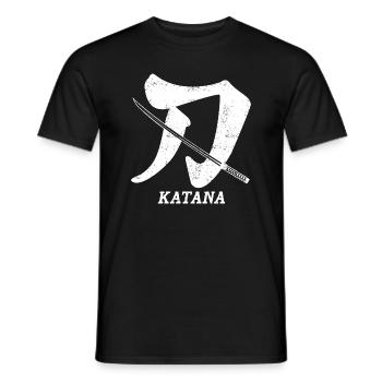 Katana Symbol Schwert Samurai - Männer T-Shirt - Schwarz - Vorne - AI Model Male 178 light (178cm)