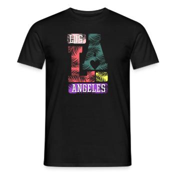 Palm Trees of Los Angeles - Men's T-Shirt - black - Front - AI Model Male 178 light (178cm)