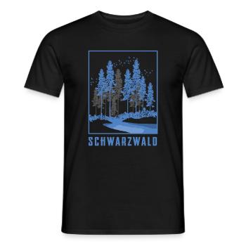 Schwarzwald Black Forest - Männer T-Shirt - Schwarz - Vorne - AI Model Male 178 light (178cm)