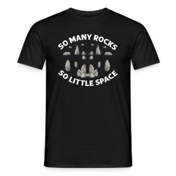 Recherche sur les roches et conception de roches à quartz - T-shirt homme - noir - Devant - AI Model Male 178 light (178cm)
