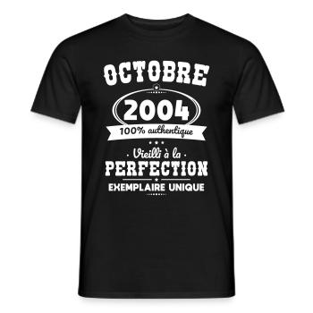 20th Anniversary - October 2004 Perfection - Men's T-Shirt - black - Front - AI Model Male 178 light (178cm)