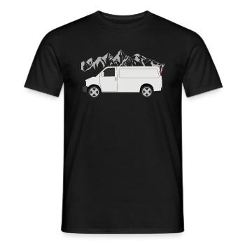 Camping Van Camper motorhome gift design - Men's T-Shirt - black - Front - AI Model Male 178 light (178cm)