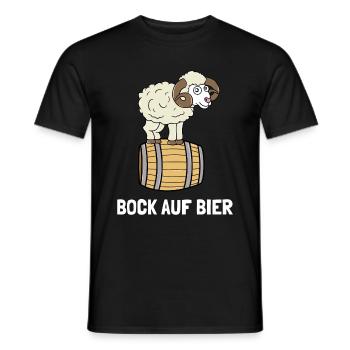 Bock Auf Bier Wortspiel Ironie Wortwitz Sauf - Männer T-Shirt - Schwarz - Vorne - AI Model Male 178 light (178cm)
