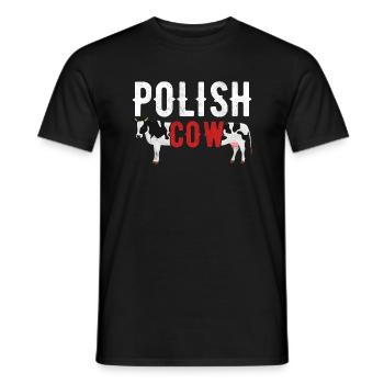 Polish Cow Polnische Kuh - Männer T-Shirt - Schwarz - Vorne - AI Model Male 178 light (178cm)