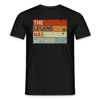 The Legend Has Retired Retirement - Men's T-Shirt - black - Front - AI Model Male 178 light (178cm)