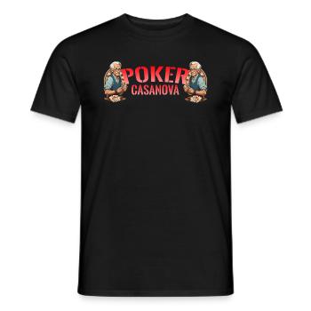 Poker Casanova - Männer T-Shirt - Schwarz - Vorne - AI Model Male 178 light (178cm)