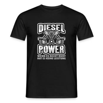 PUISSANCE DIESEL - T-shirt homme - noir - Devant - AI Model Male 178 light (178cm)