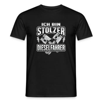 ICH BIN STOLZER DIESELFAHRER - Männer T-Shirt - Schwarz - Vorne - AI Model Male 178 light (178cm)