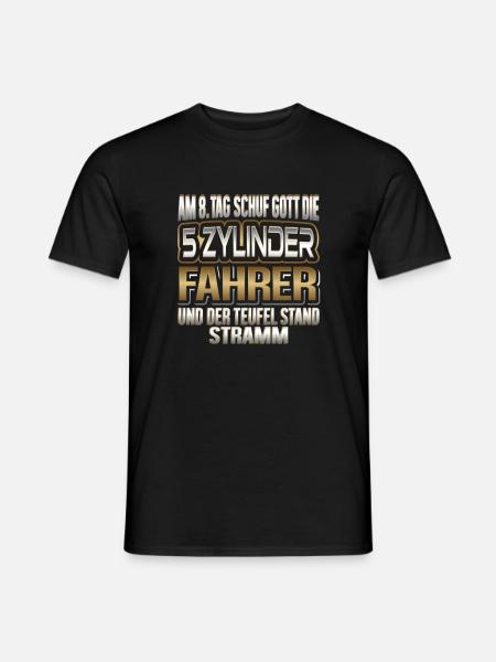 5 Zylinder Fünfzylinder 2.5TFSI Turbo - Männer T-Shirt - Schwarz