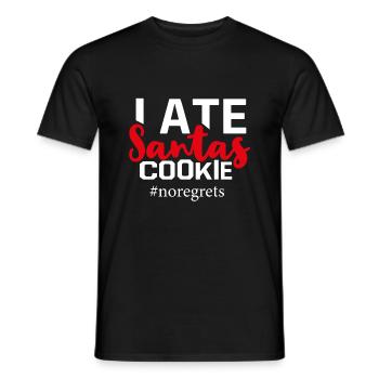 Père Noël, Biscuit, Noël, Père Noël - T-shirt homme - noir - Devant - AI Model Male 178 light (178cm)