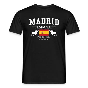 Madrid - Men's T-Shirt - black - Front - AI Model Male 178 light (178cm)