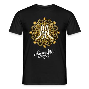 Namaste hipster yoga meditation geschenkidee - Männer T-Shirt - Schwarz - Vorne - AI Model Male 178 light (178cm)