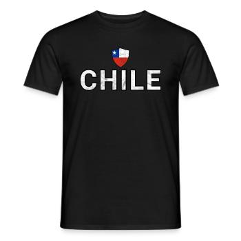 Chile - Männer T-Shirt - Schwarz - Vorne - AI Model Male 178 light (178cm)