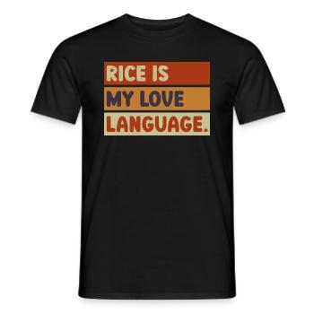 Rice Is My Love Language - Men's T-Shirt - black - Front - AI Model Male 178 light (178cm)