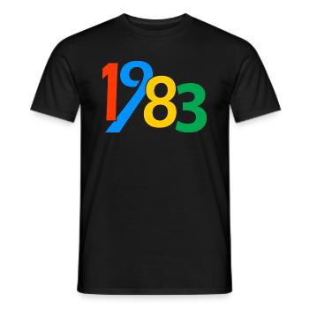 40. Geburtstag 1983 40 Jahre Geschenke für Männer Frauen - Männer T-Shirt - Schwarz - Vorne - AI Model Male 178 light (178cm)