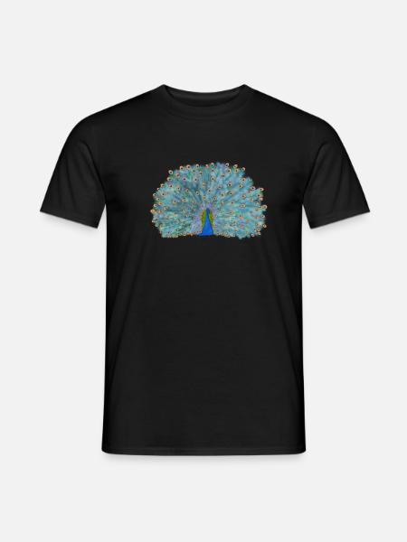 Le paon - T-shirt homme - noir