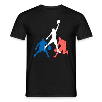 Basketball joueur de basketball supporter - T-shirt homme - noir - Devant - AI Model Male 178 light (178cm)