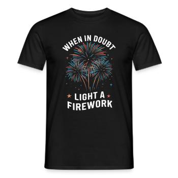 Pyrotechniker Feuerwerk Pyrotechnik - Männer T-Shirt - Schwarz - Vorne - AI Model Male 178 light (178cm)