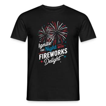 Pyrotechnics Fireworks Pyrotechnics - Men's T-Shirt - black - Front - AI Model Male 178 light (178cm)