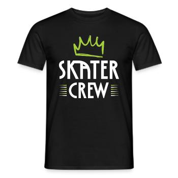 Skater Crew - Männer T-Shirt - Schwarz - Vorne - AI Model Male 178 light (178cm)