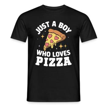 Pizza Italie Restauration rapide - T-shirt homme - noir - Devant - AI Model Male 178 light (178cm)
