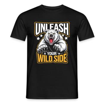Ours Grizzli Ours brun Ours - T-shirt homme - noir - Devant - AI Model Male 178 light (178cm)