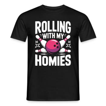 Bowling Bowler Pin Ball Bowling Ball - T-shirt homme - noir - Devant - AI Model Male 178 light (178cm)