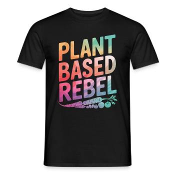 Végétarien Végétalien Végétarien Végétarien - T-shirt homme - noir - Devant - AI Model Male 178 light (178cm)