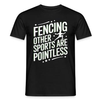 Fencing Fencers - Men's T-Shirt - black - Front - AI Model Male 178 light (178cm)