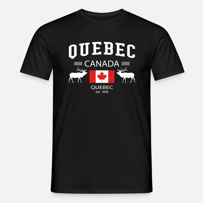 Quebec - Männer T-Shirt - Schwarz
