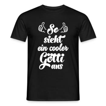 So sieht ein cooler Götti aus Patenonkel Schweiz - Männer T-Shirt - Schwarz - Vorne - AI Model Male 178 light (178cm)