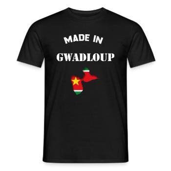 Guadeloupe ist eine Nation. - Männer T-Shirt - Schwarz - Vorne - AI Model Male 178 light (178cm)