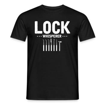 Schloss Flüsterer Technicien de verrouillage Conception - T-shirt homme - noir - Devant - AI Model Male 178 light (178cm)