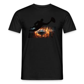 Rugby - Men's T-Shirt - black - Front - AI Model Male 178 light (178cm)