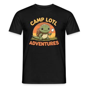 Camp Lotl Adventure - Cute Salamander - Men's T-Shirt - black - Front - AI Model Male 178 light (178cm)