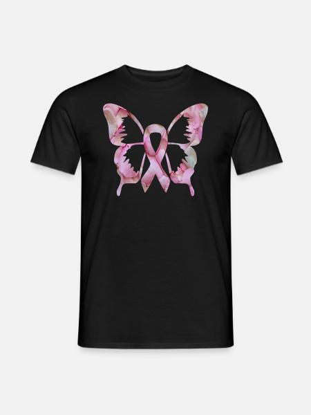 Band Schmetterlingsblume Brustkrebs Bewusstsein - Männer T-Shirt - Schwarz