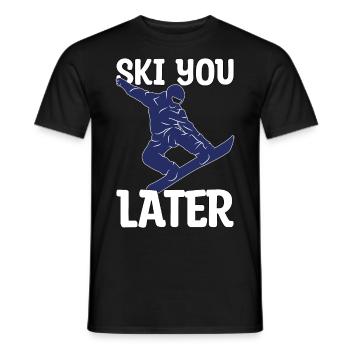 Cadeau Ski Snowboarder Snowboard - T-shirt homme - noir - Devant - AI Model Male 178 light (178cm)