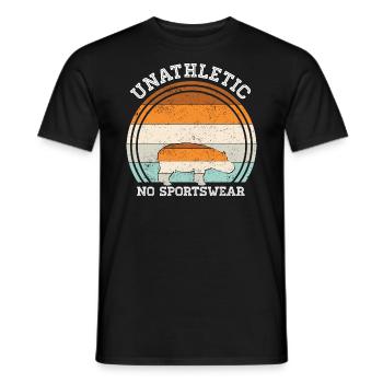 Unathletic no Sportswear - Men's T-Shirt - black - Front - AI Model Male 178 light (178cm)