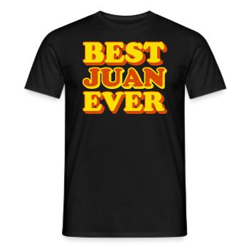 Funny gift with first name Juan - Men's T-Shirt - black - Front - AI Model Male 178 light (178cm)