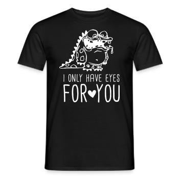 Ich habe nur Augen für dich RPG Valentinstag - Männer T-Shirt - Schwarz - Vorne - AI Model Male 178 light (178cm)