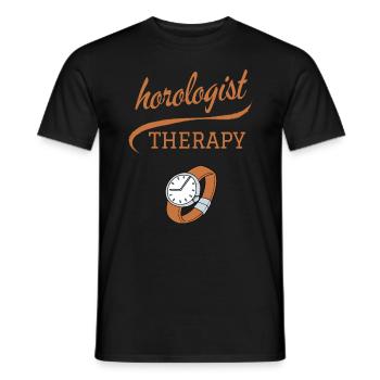 HOROLOGIST THERAPY WATCH COLLECTOR - Men's T-Shirt - black - Front - AI Model Male 178 light (178cm)