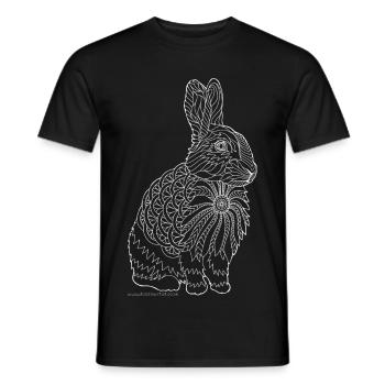 Hasen design weiß - Männer T-Shirt - Schwarz - Vorne - AI Model Male 178 light (178cm)